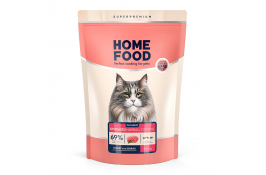 Home Food Cat Adult Hairball Control cухий корм для виведення шерсті у котів "Індичка та ягоди" 1,6 кг