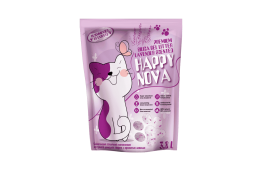 ТМ "Happy Nova" силикагелевый гигиенический наполнитель для туалетов с ароматом лаванды 3,8 л