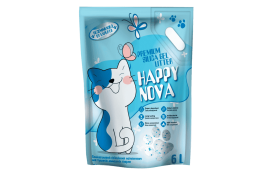 ТМ "Happy Nova" силикагелевый гигиенический наполнитель для туалетов домашних животных 6 л
