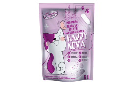 ТМ "Happy Nova" силикагелевый гигиенический наполнитель для туалетов с ароматом лаванды 6 л