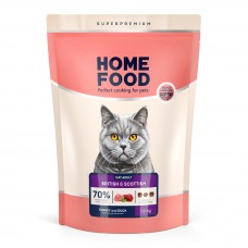Home Food Cat Adult сухой корм для кошек британских и шотландских пород "Индейка и утка" 1,6 кг