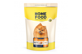 Home Food Dog Adult Mini сухий корм для шкіри та шерсті собак малих порід "Індичка та лосось" 1,6 кг