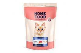 Home Food Cat Adult для стерилізованих котів з чутливим травленням "Ягнятина та лосось" 1,6 кг