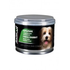 AnimAll влажный корм для собак с кроликом и кроличьей печенью 195 г