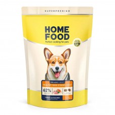 Home Food Dog Adult Medium сухой корм для кожи и шерсти собак средних пород "Индейка и лосось" 1,6 кг