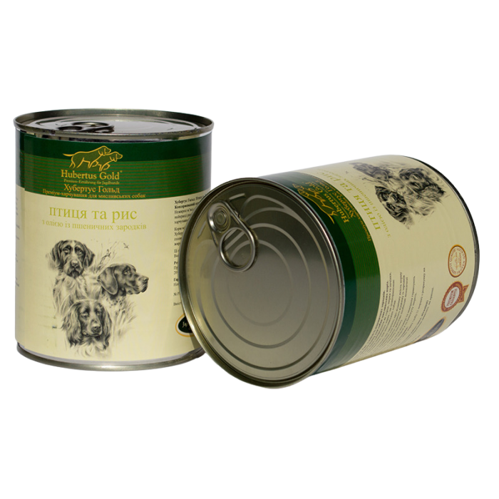 Hubertus Gold Консерви для собак Птиця з рисом 800г