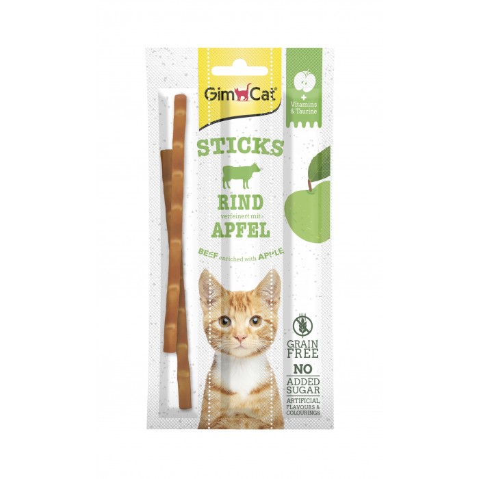 GimCat Superfood Duo-Sticks з яловичиною та яблуком для котів 3 шт.