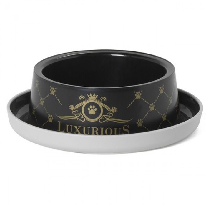 Moderna Trendy Dinner Luxurious миска для котов и собак (чорна) 350 мл