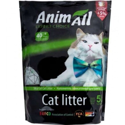 AnimAll "Кристали смарагду" силікагелевий наповнювач для котів без аромату 5 л