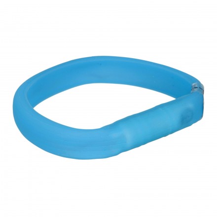 Trixie USB Flash ошейник для собак силиконовый светящийся (синий) M-L 50cм/18 мм