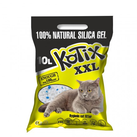Kotix силикагелевый наполнитель для котов без аромата 10 л