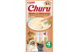 INABA Churu лакомство для кошек сливочный мусс с курицей и лососем 4 шт*14 г