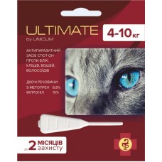 Unicum ULTIMATE капли от блох, клещей, вшей и власоедов для кошек 4-10 кг. (0,8 мл)