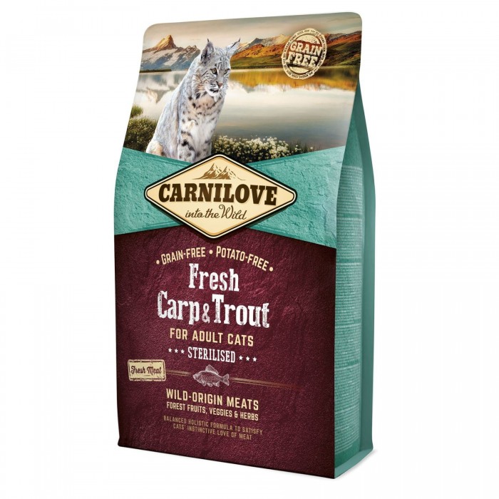 Carnilove Fresh Carp and Trout Sterilised for Adult cats із коропом і фореллю для дорослих стерилізованих котів 2 kg