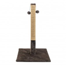 Пухнастики кігтеточка для котів великий стовпчик на підставці (джут) шоколад 77×45 см