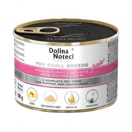 Dolina Noteci Premium влажный корм для щенков с сердцем и печенью 185 г