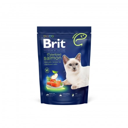 Brit Premium by Nature Cat Sterilized Salmon 800 г (для стерелизованных котов, с лососем)