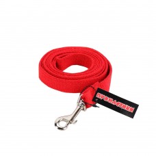 Пухнастики брезентовый поводок для собак М (красный) 2 м