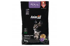 AnimAll деревний наповнювач для котів з ароматом лаванди 5 кг + 300 г у подарунок