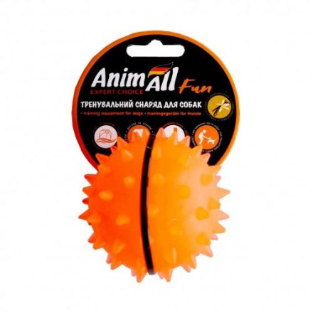 AnimAll Fun іграшка для собак "М'яч-каштан" (помаранчева) 7 см​
