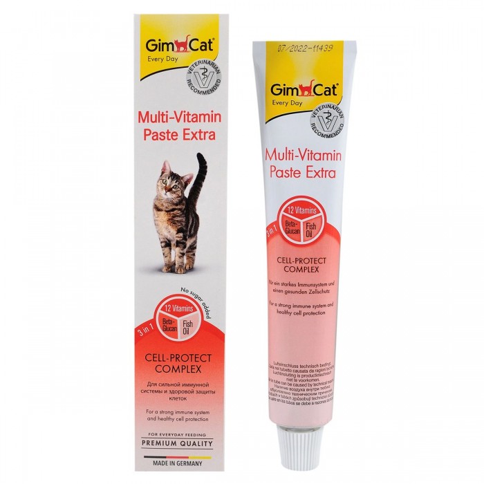 GimCat Multi-Vitamin Paste Extra - мультивітамінна паста для котів, 50гр