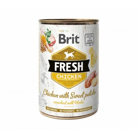 Brit Fresh Chicken with Sweet Potato з куркою та бататом для собак 400g
