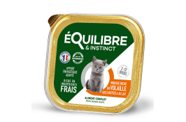 Equilibre & Instinct мусс для котят с мясом птицы, морковью и молоком 85г*14 шт