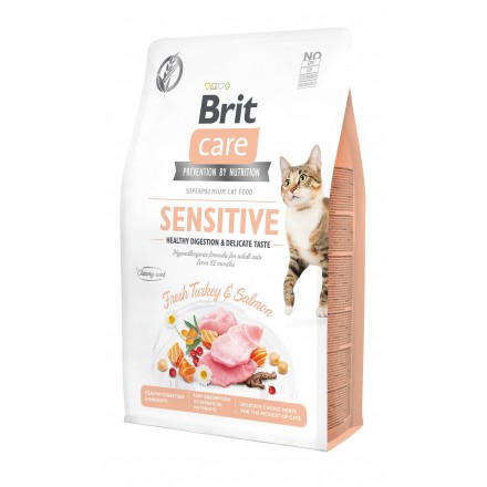 Brit Care Cat GF Sensitive HDigestion and Delicate Taste, 2кг (для привередливых кошек)