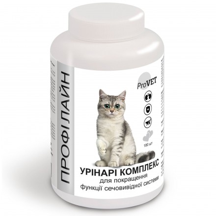 ProVET Профилайн Уринари комплекс для поддержания мочевыделительной системы котов 180 табл.