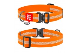 Collar WAUDOG Waterproof ошейник с QR паспортом и металической фурнитурой для собак S