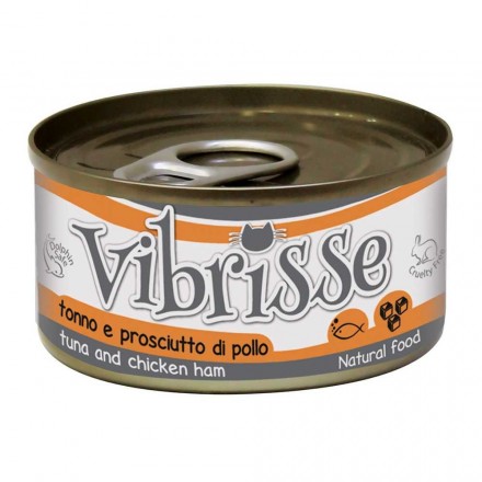Vibrisse вологий корм для котів з тунцем і курячою шинкою 70 г