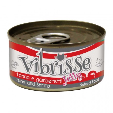 VIBRISSE JELLY вологий корм для кішок з тунцем та креветками в желе 70 г