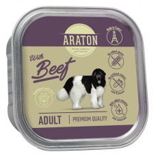 ARATON Adult with beef вологий корм для дорослих собак з яловичиною 150 г