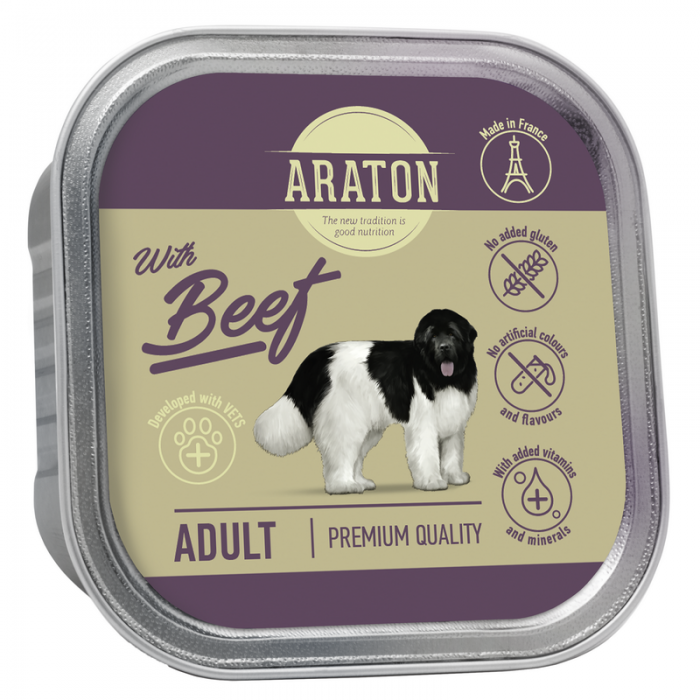 ARATON Adult with beef влажный корм для взрослых собак с говядиной 150 г