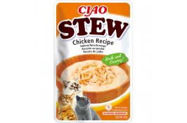 INABA CIAO Stew влажный корм для котов с тушеной курицей 40 г