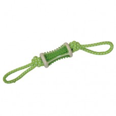 Croci игрушка для собак "Взрывной ролл на веревке" (зеленый) 41х6 см