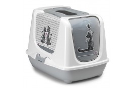 Moderna Trendy Cat Cats in Love закритий туалет для котів (світло-сірий) 