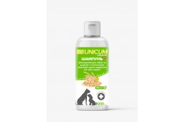 Unicum ORGANIC шампунь для собак с пантенолом и экстрактом овса 200 мл.