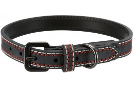 Trixie Native ошейник для собак мини пород кожаный (антрацит) S 31-37см/15мм