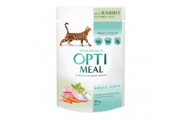 Optimeal Adult Cats влажный корм для котов с кроликом в морковном желе 85 г