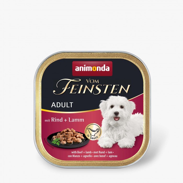 Animonda Vom Feinsten Adult with Beef + lamb вологий корм із яловичиною та ягням для собак 150 г