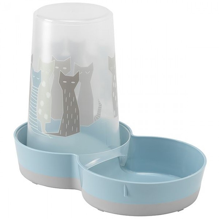 MODERNA TASTY LARGE MAASAI Автокормушка/Автопоилка (голубая) 1,5 л