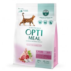 Optimeal Adult Cat Lamb Sensitive сухий корм для котів з ягням 0,2 кг