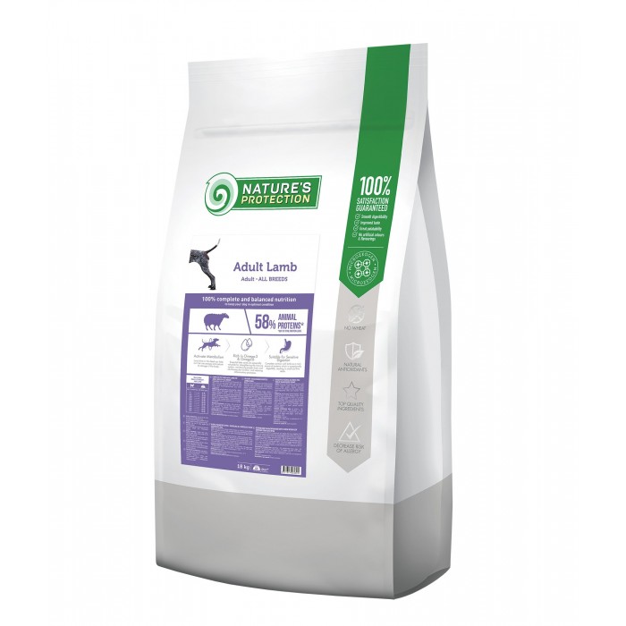 Nature's Protection Adult Lamb All Breeds сухой корм с ягнёнком для взрослых собак всех пород 18 кг