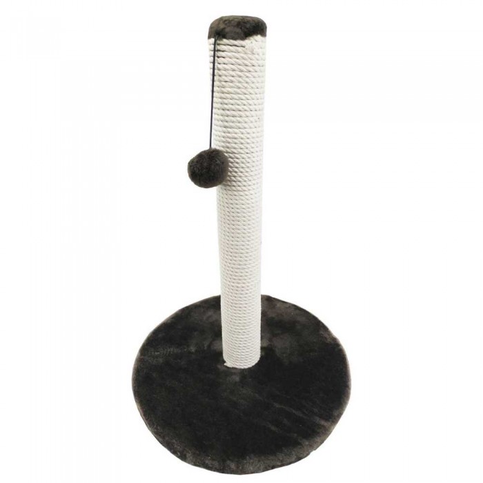 Пухнастики когтеточка для котов столбик на круглой подставке (хлопковая лента) шоколад 50×38 см