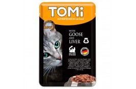 TOMI SUPERPREMIUM GOOSE LIVER влажный корм для котов с гусем и печенью в соусе 100г*20шт