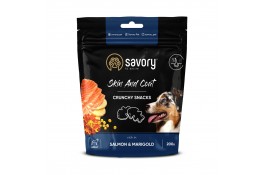 Savory Dog Skin And Coat Crunchy Snack з лососем і чорнобривцями для собак 200г