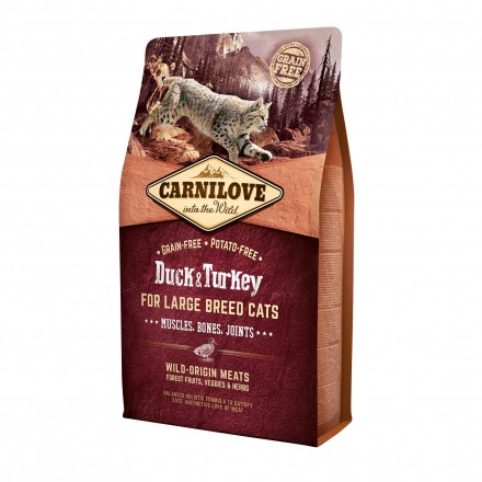 Carnilove Cat Large Breed з качкою та індичкою для котів великих порід 2 kg