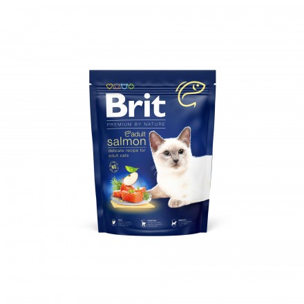 Brit Premium by Nature Cat Adult Salmon (для взрослых котов с лососем)