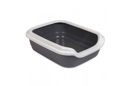 Comfort L туалет для кошек с бортиком серый 49х39х15 см